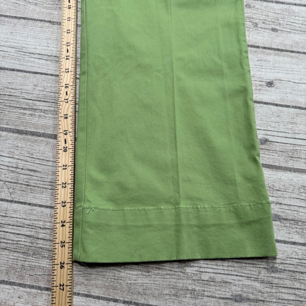 NEW Bagatelle Collection Pants Women's 12 Green Cropped High Rise Wide Leg Baggy - Picture 4 of 9